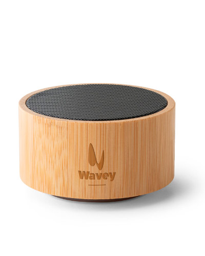 CAIXA DE SOM ECO BAMBU PERSONALIZADA