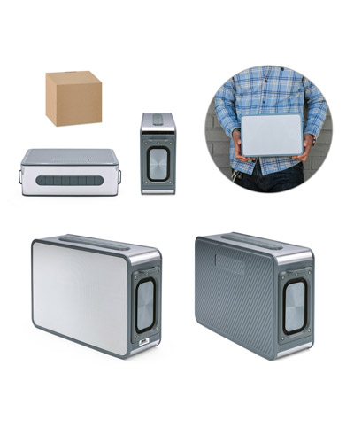 CAIXA DE SOM EM ABS PERSONALIZADA