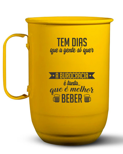 Caneca de ALuminio 500ml Personalizada para Brindes