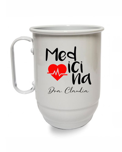 Caneca de ALuminio 500ml Personalizada para Brindes