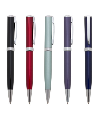 CANETA COM DETALHE METALICO PERSONALIZADA