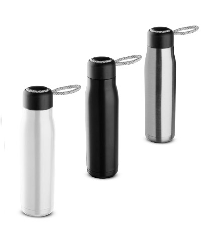 GARRAFA COM TAMPA ROSQUEAVEL EM INOX PERSONALIZADA