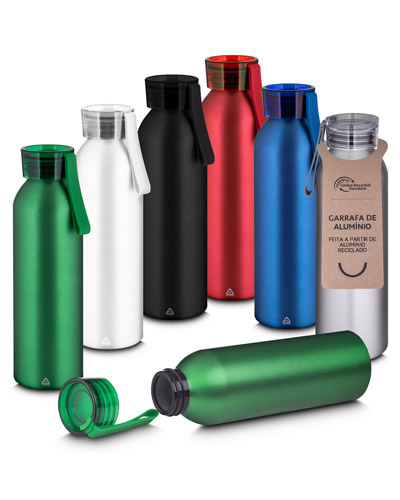 GARRAFA EM ALUMINIO 600ML PERSONALIZADA