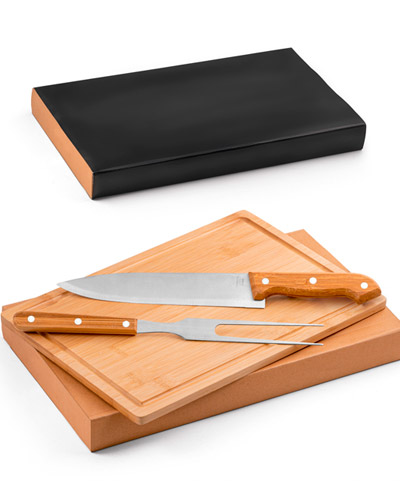 KIT CHURRASCO EM BAMBU 3 PECAS PERSONALIZADO