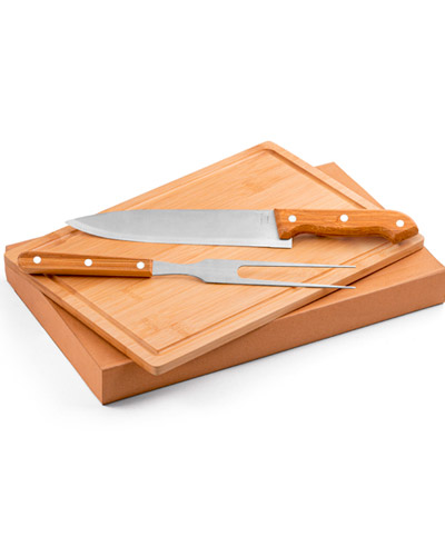 KIT CHURRASCO EM BAMBU 3 PECAS PERSONALIZADO