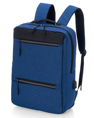 MOCHILA DE NYLON COM ADAPTADOR USB PERSONALIZADA