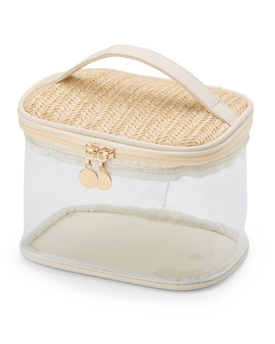 Necessaire PVC e Palha Personalizada