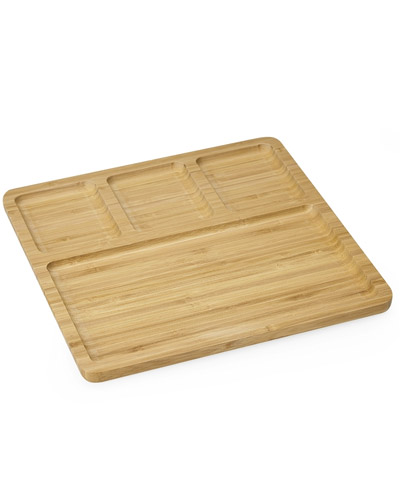 Petisqueira em Bambu Quadrada Personalizada