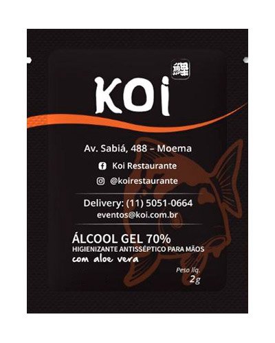 SachÃª de Ãlcool em gel Personalizado